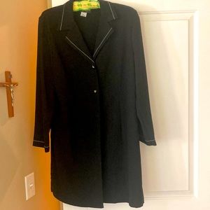 VTG Requirements women’s sz l black jacket w white stitching trims